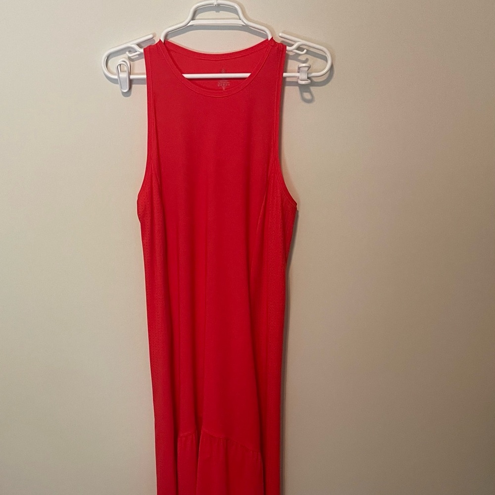 Sweaty Betty Sz Small Neon Red Sleeveless Explorer Ace Racerback Maxi Dress